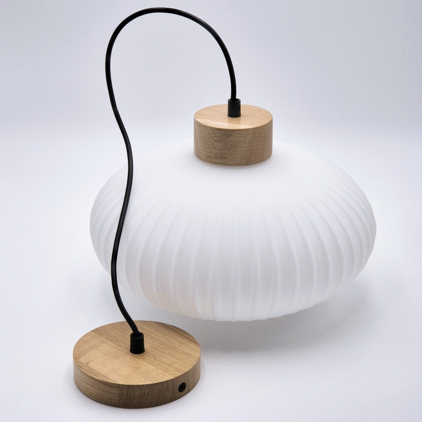 Chandelier on a string HARMONY 1xE27/15W/230V d. 30 cm white/oak