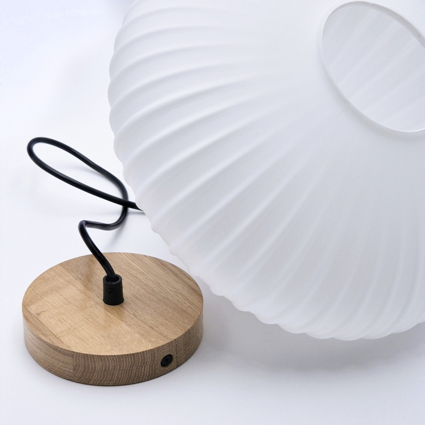 Chandelier on a string HARMONY 1xE27/15W/230V d. 30 cm white/oak