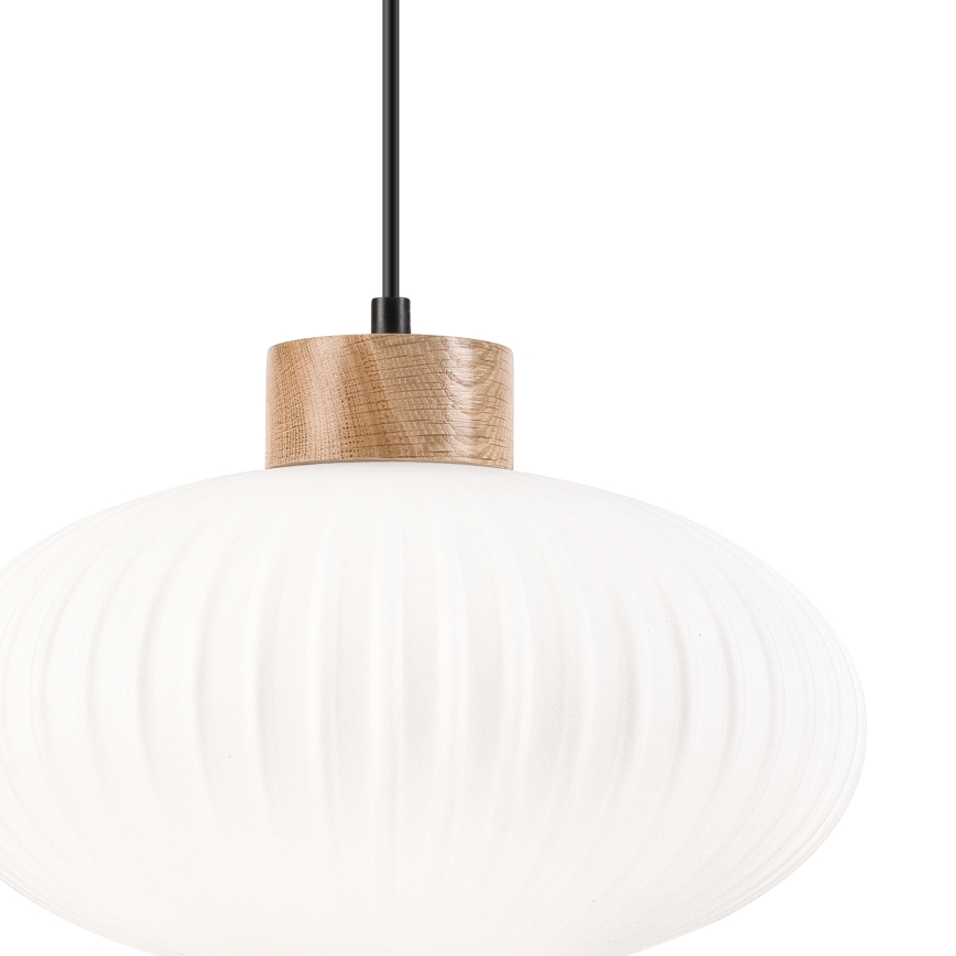 Chandelier on a string HARMONY 1xE27/15W/230V d. 30 cm white/oak