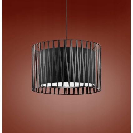 Chandelier on a string HARMONY BLACK 3xE27/60W/230V
