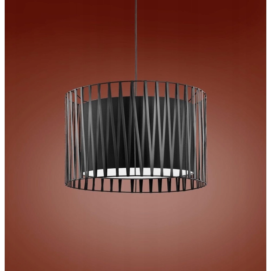 Chandelier on a string HARMONY BLACK 3xE27/60W/230V