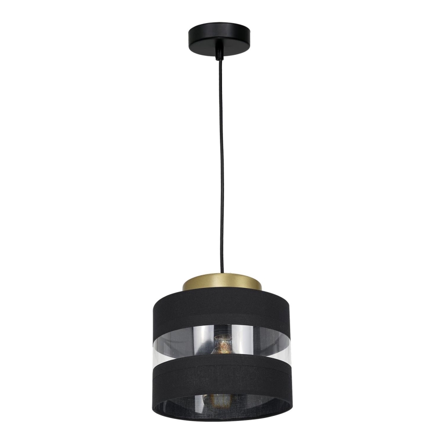 Chandelier on a string HAVARD 1xE27/60W/230V black/brass