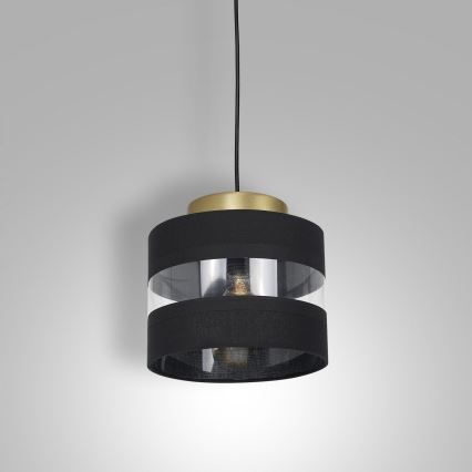 Chandelier on a string HAVARD 1xE27/60W/230V black/brass