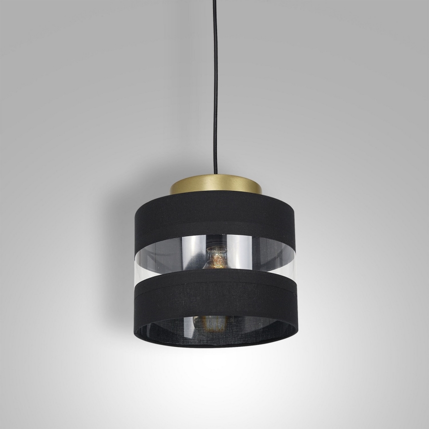 Chandelier on a string HAVARD 1xE27/60W/230V black/brass
