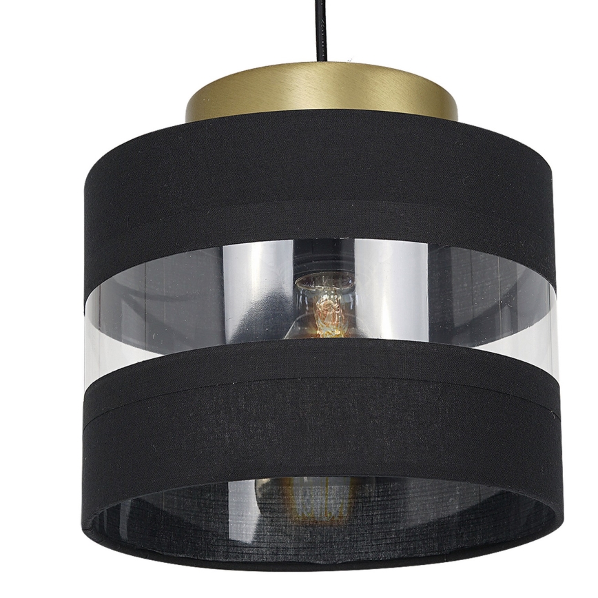 Chandelier on a string HAVARD 1xE27/60W/230V black/brass