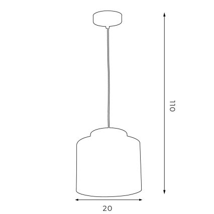 Chandelier on a string HAVARD 1xE27/60W/230V black/brass