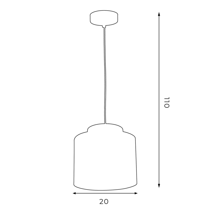 Chandelier on a string HAVARD 1xE27/60W/230V black/brass