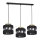 Chandelier on a string HAVARD 3xE27/60W/230V black/brass