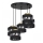 Chandelier on a string HAVARD 5xE27/60W/230V black/brass round