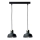 Chandelier on a string HEBE 2xE27/60W/230V black
