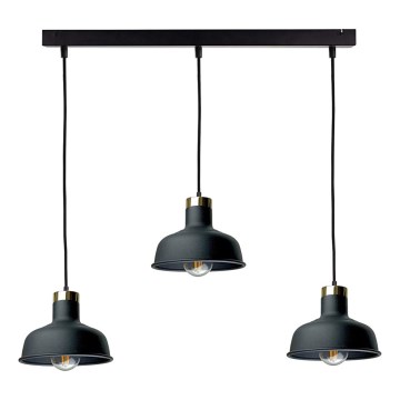 Chandelier on a string HEBE 3xE27/60W/230V black