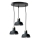 Chandelier on a string HEBE 3xE27/60W/230V black