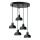 Chandelier on a string HEBE 5xE27/60W/230V black