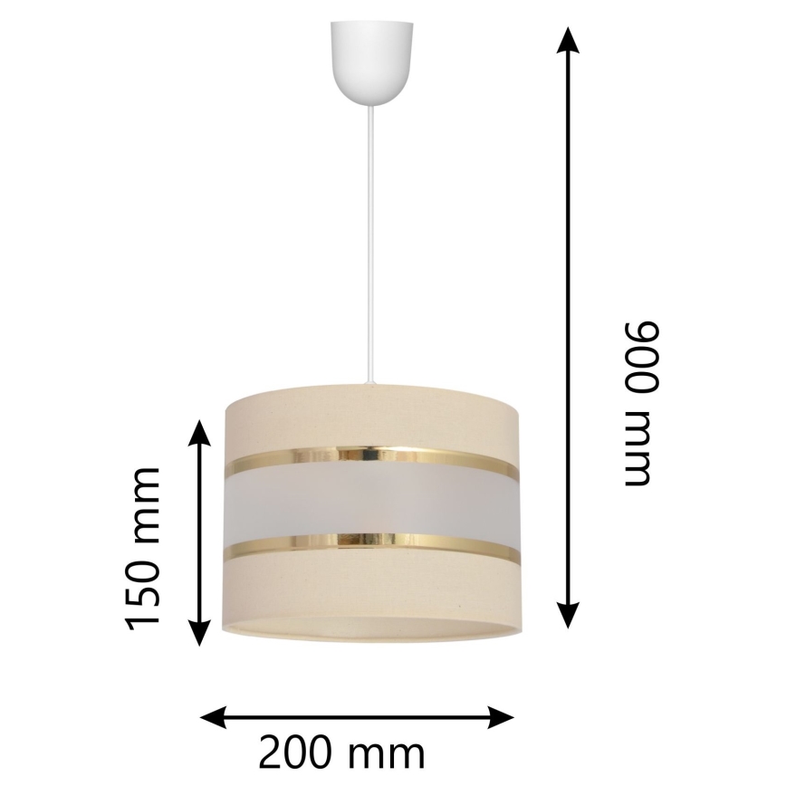 Chandelier on a string HELEN 1xE27/15W/230V creamy