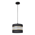 Chandelier on a string HELEN 1xE27/15W/230V d. 20 cm black/golden