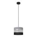 Chandelier on a string HELEN 1xE27/15W/230V d. 20 cm black/grey/silver