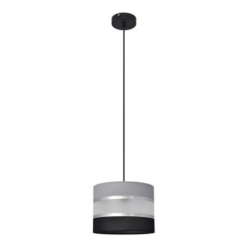 Chandelier on a string HELEN 1xE27/15W/230V d. 20 cm black/grey/silver