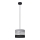 Chandelier on a string HELEN 1xE27/15W/230V d. 20 cm black/grey/silver