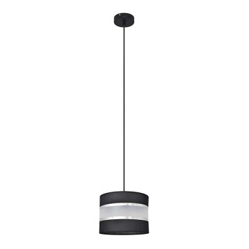 Chandelier on a string HELEN 1xE27/15W/230V d. 20 cm black/silver