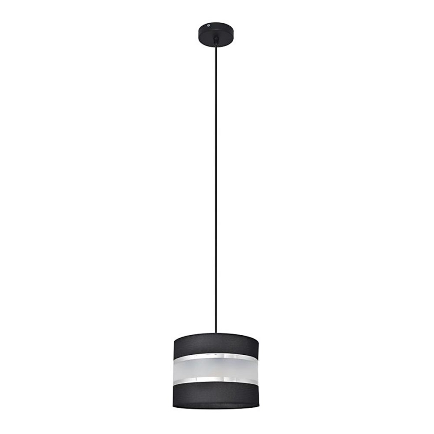 Chandelier on a string HELEN 1xE27/15W/230V d. 20 cm black/silver