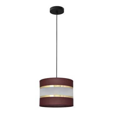Chandelier on a string HELEN 1xE27/15W/230V d. 20 cm brown/black/golden