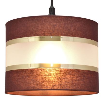 Chandelier on a string HELEN 1xE27/15W/230V d. 20 cm brown/black/golden