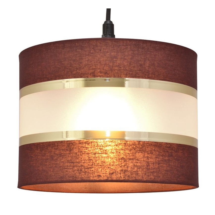 Chandelier on a string HELEN 1xE27/15W/230V d. 20 cm brown/black/golden