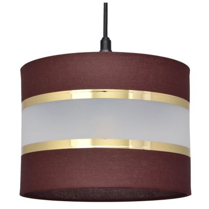 Chandelier on a string HELEN 1xE27/15W/230V d. 20 cm brown/black/golden