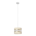 Chandelier on a string HELEN 1xE27/15W/230V d. 20 cm cream/golden