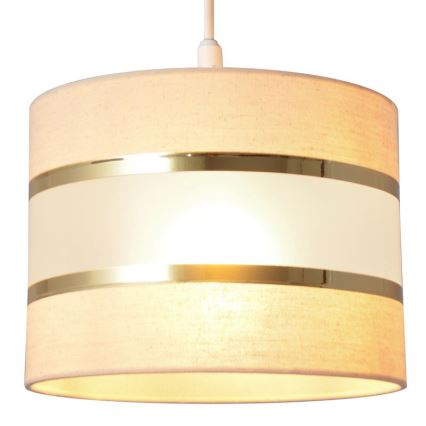 Chandelier on a string HELEN 1xE27/15W/230V d. 20 cm cream/golden