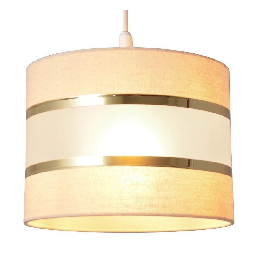 Chandelier on a string HELEN 1xE27/15W/230V d. 20 cm cream/golden