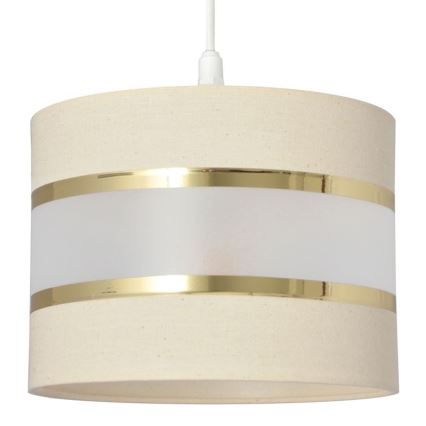 Chandelier on a string HELEN 1xE27/15W/230V d. 20 cm cream/golden
