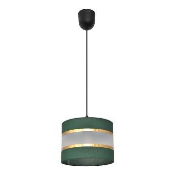 Chandelier on a string HELEN 1xE27/15W/230V d. 20 cm green/gold