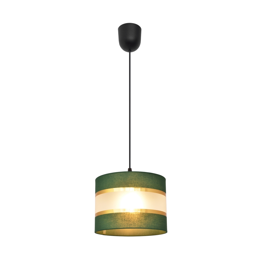 Chandelier on a string HELEN 1xE27/15W/230V d. 20 cm green/gold