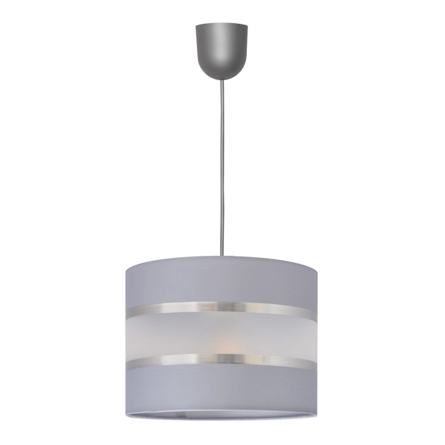 Chandelier on a string HELEN 1xE27/15W/230V d. 20 cm grey/silver