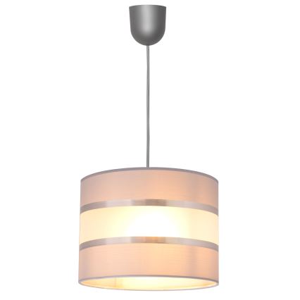 Chandelier on a string HELEN 1xE27/15W/230V d. 20 cm grey/silver