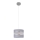 Chandelier on a string HELEN 1xE27/15W/230V d. 20 cm grey/silver
