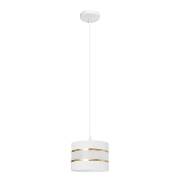 Chandelier on a string HELEN 1xE27/15W/230V d. 20 cm white/golden