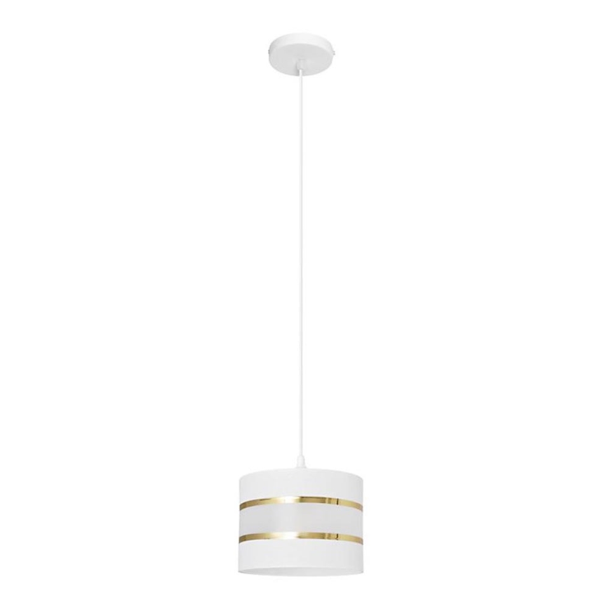 Chandelier on a string HELEN 1xE27/15W/230V d. 20 cm white/golden