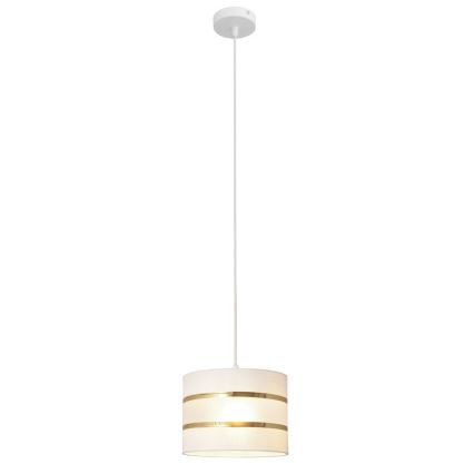 Chandelier on a string HELEN 1xE27/15W/230V d. 20 cm white/golden