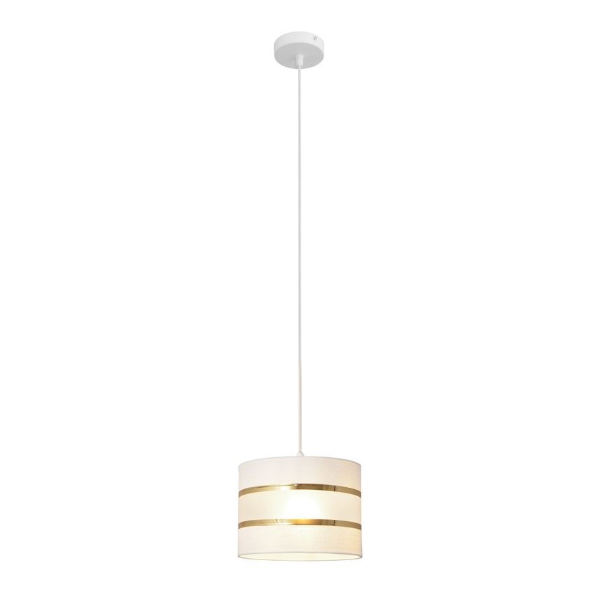 Chandelier on a string HELEN 1xE27/15W/230V d. 20 cm white/golden