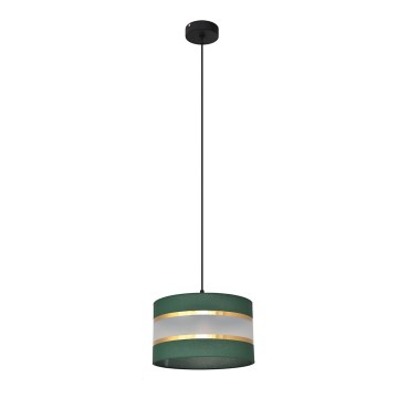 Chandelier on a string HELEN 1xE27/15W/230V d. 25 cm green/gold
