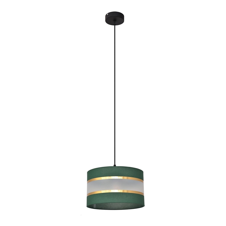 Chandelier on a string HELEN 1xE27/15W/230V d. 25 cm green/gold