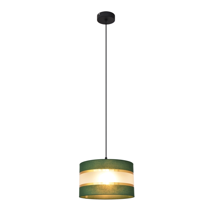 Chandelier on a string HELEN 1xE27/15W/230V d. 25 cm green/gold