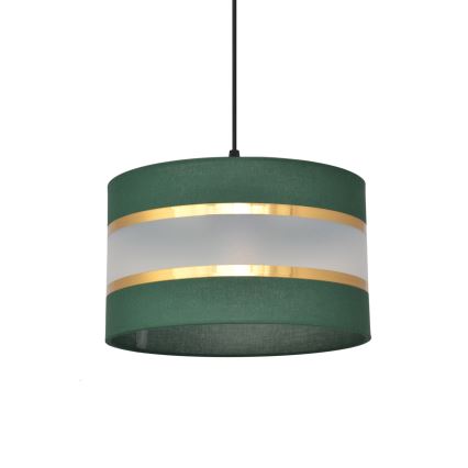 Chandelier on a string HELEN 1xE27/15W/230V d. 25 cm green/gold