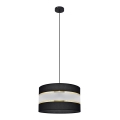Chandelier on a string HELEN 1xE27/15W/230V d. 35 cm black/golden