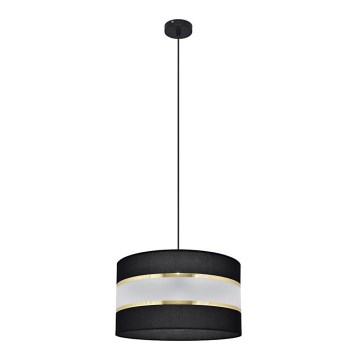 Chandelier on a string HELEN 1xE27/15W/230V d. 35 cm black/golden