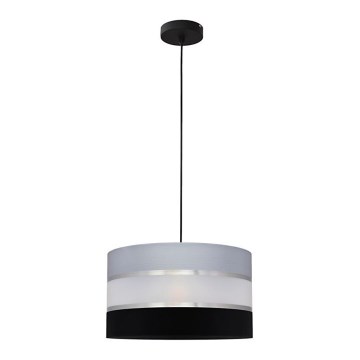 Chandelier on a string HELEN 1xE27/15W/230V d. 35 cm black/grey/silver