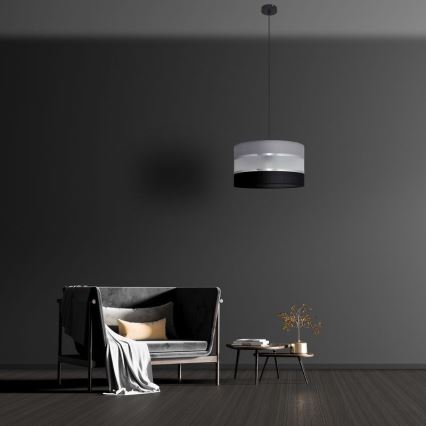 Chandelier on a string HELEN 1xE27/15W/230V d. 35 cm black/grey/silver