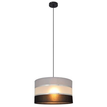 Chandelier on a string HELEN 1xE27/15W/230V d. 35 cm black/grey/silver